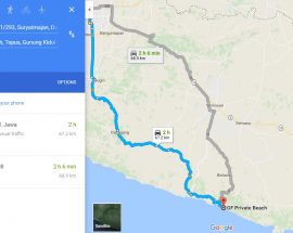 Ilustrasi travelling dengan Geospasial
