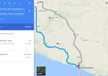 Ilustrasi travelling dengan Geospasial