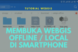 Membuka Local Offline Index html webgis webmap di Browser Smartphone