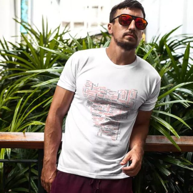 Peta Jakarta Model – Official Merchandise Spesial Kaos Spasial